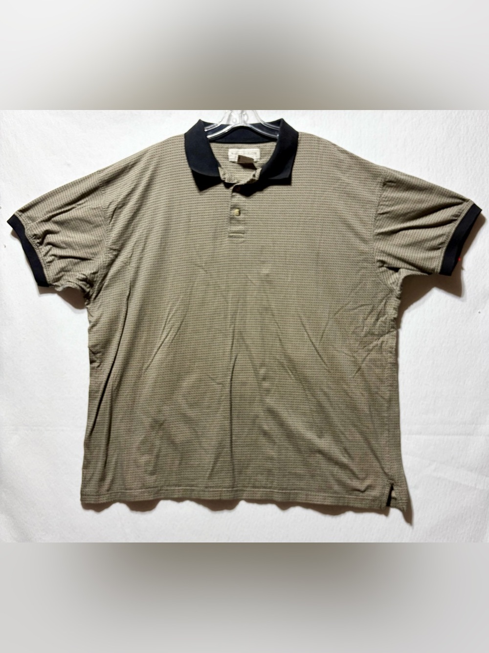 Natural Exchange by Alexander Lloyd Polo Shirt Mens 3X Geometric Beige Black